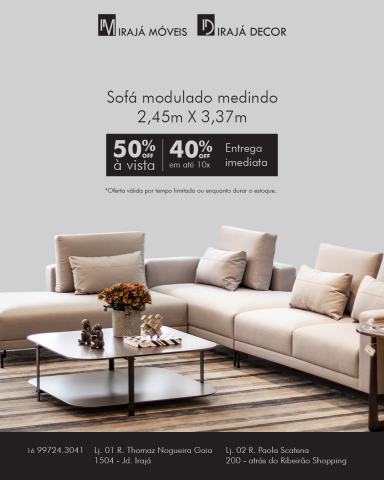 SOFÁ LIVING 50% DESCONTO